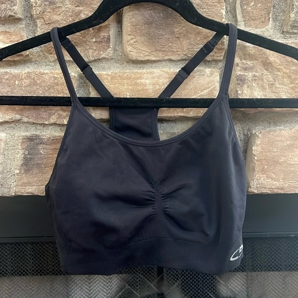 Champion black sports bra with adjustable straps. Size Medium.